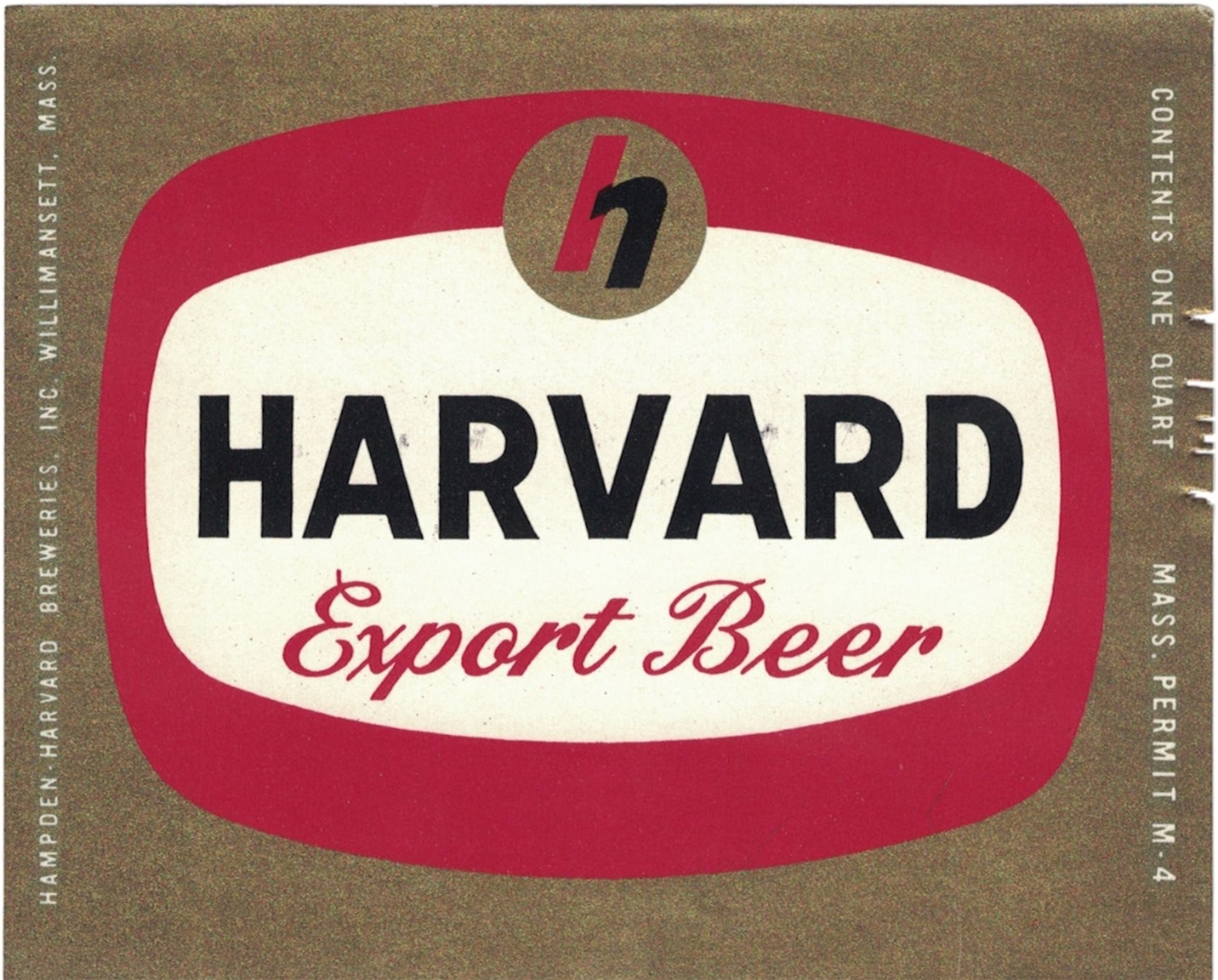 Harvard Export Beer Label