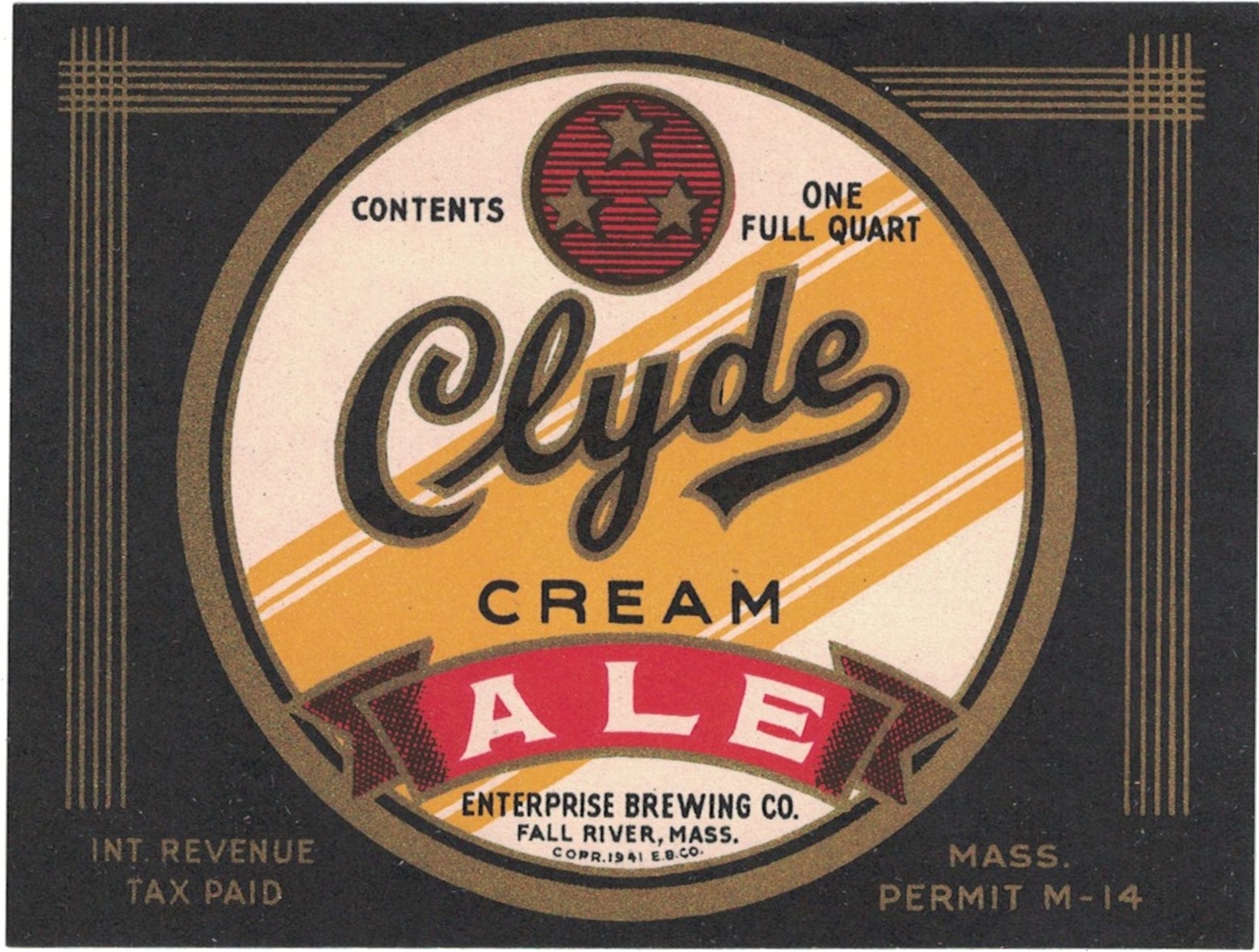 Clyde Cream Ale IRTP Beer Label