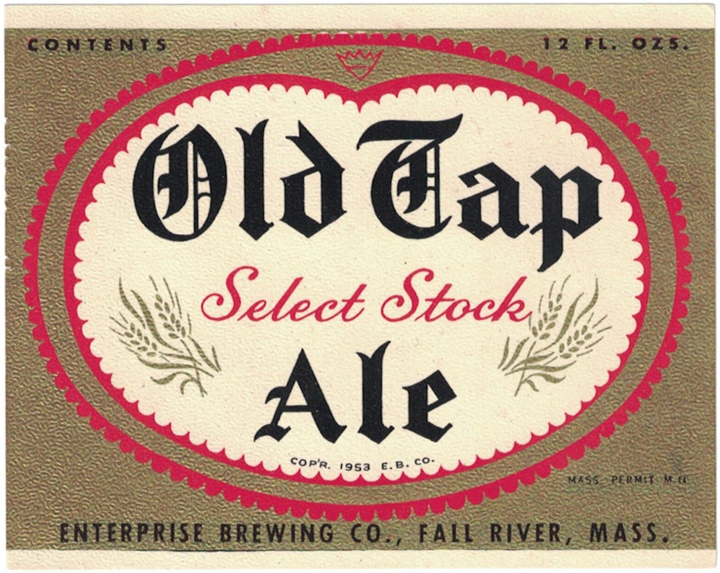 Old Tap Select Stock Ale Label