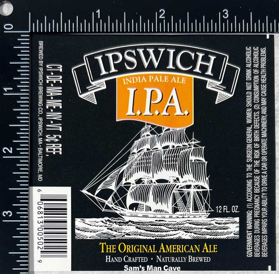 Ipswich IPA Beer Label