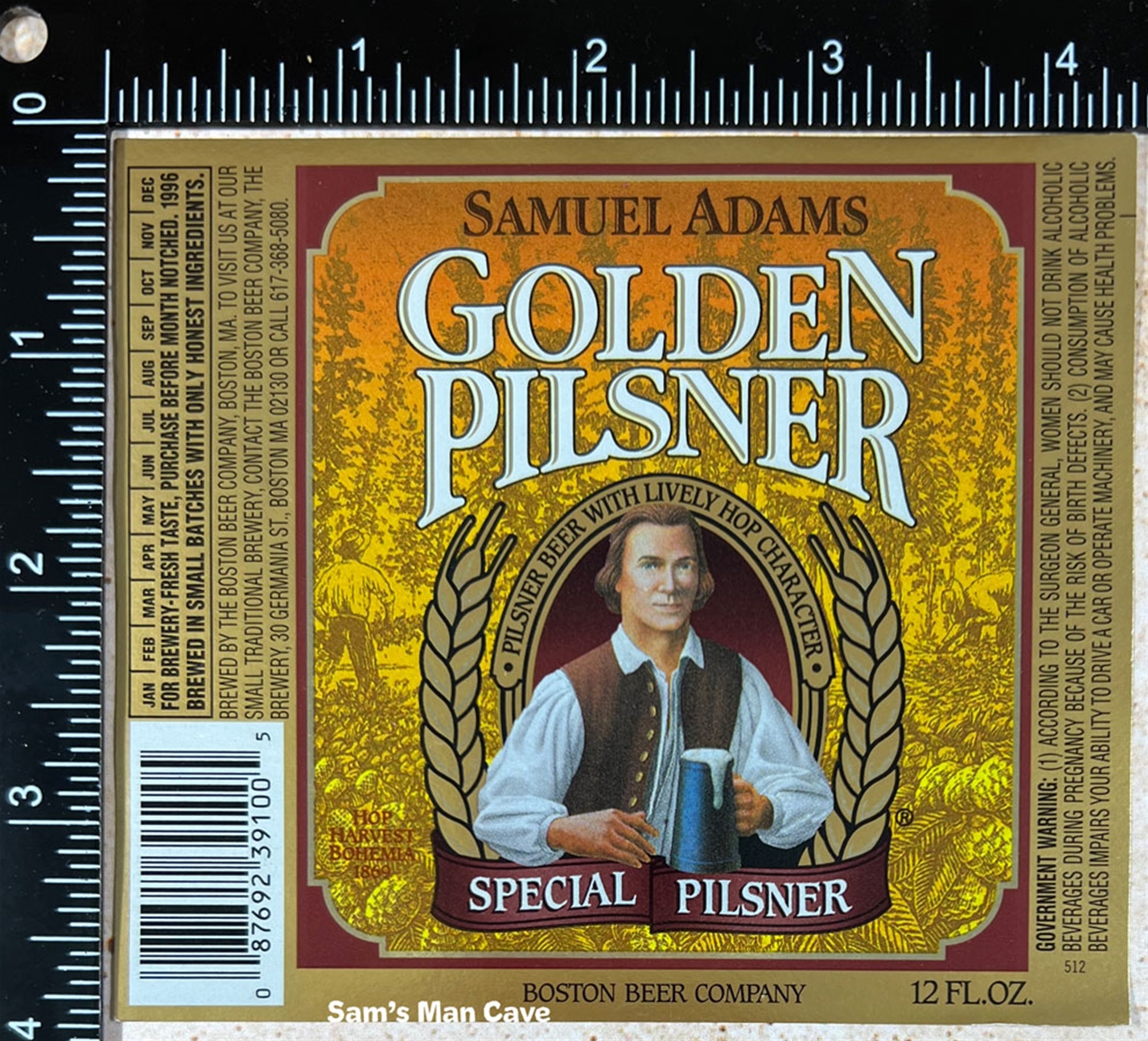 Samuel Adams Golden Pilsner Label