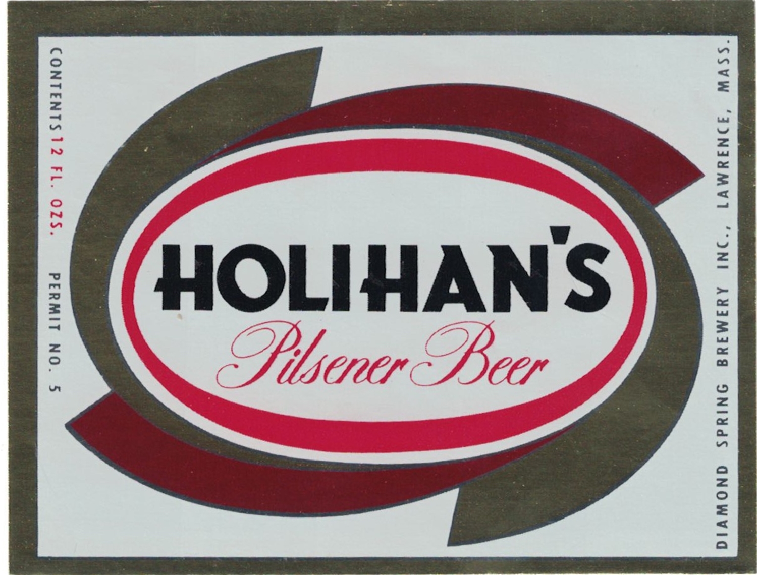 Holihan's Pilsener Beer Label