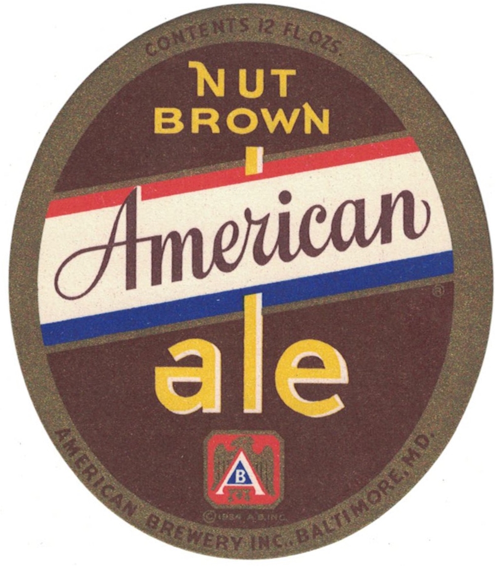 American Nut Brown Ale Beer Label