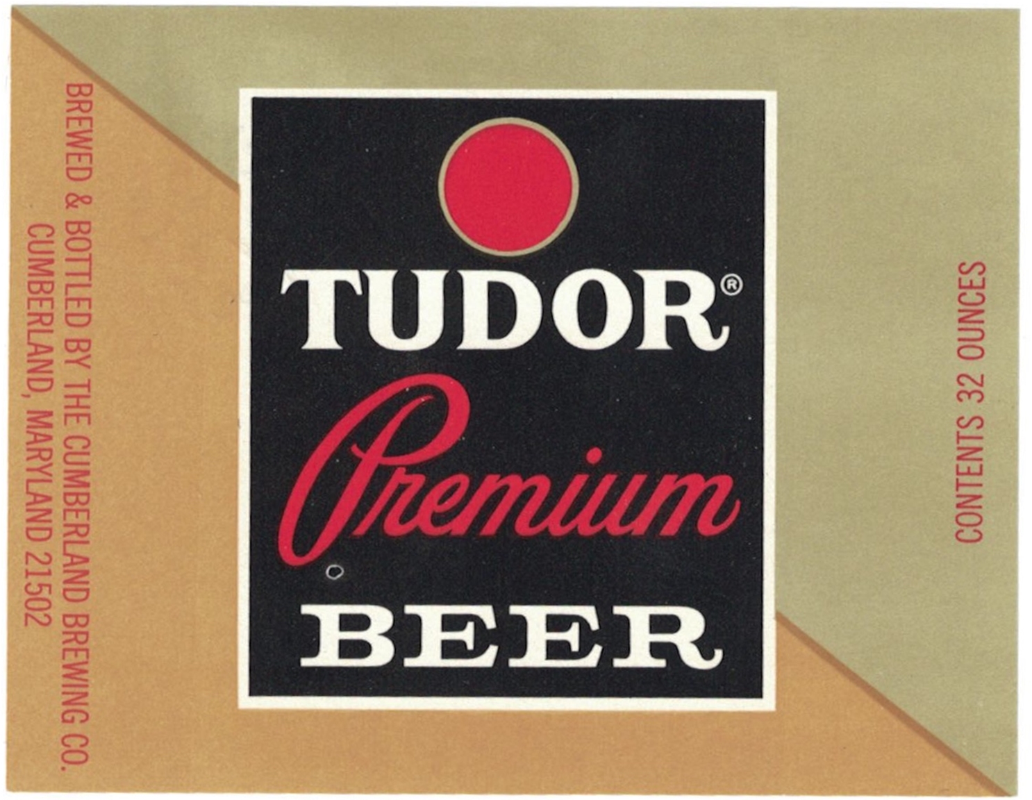 Tudor Premium Beer Label