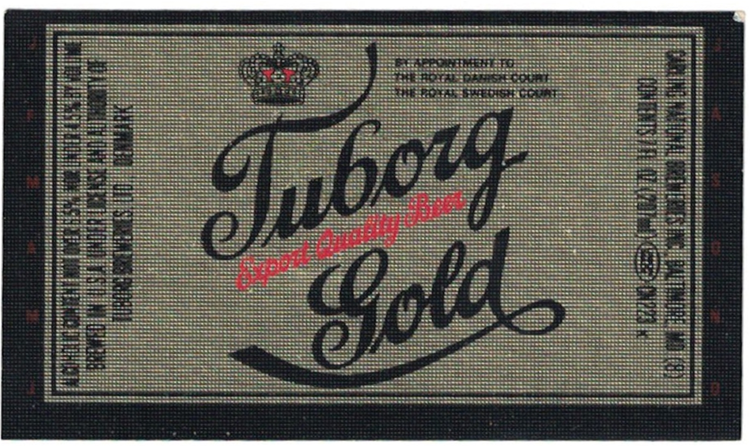 Tuborg Gold Beer Label