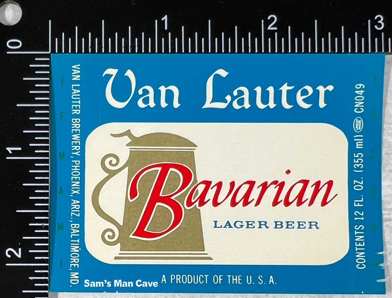 Van Lauter Bavarian Lager Beer Label
