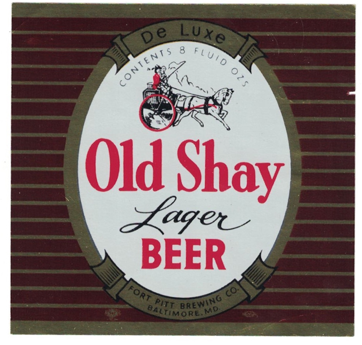 Old Shay Lager Beer Label