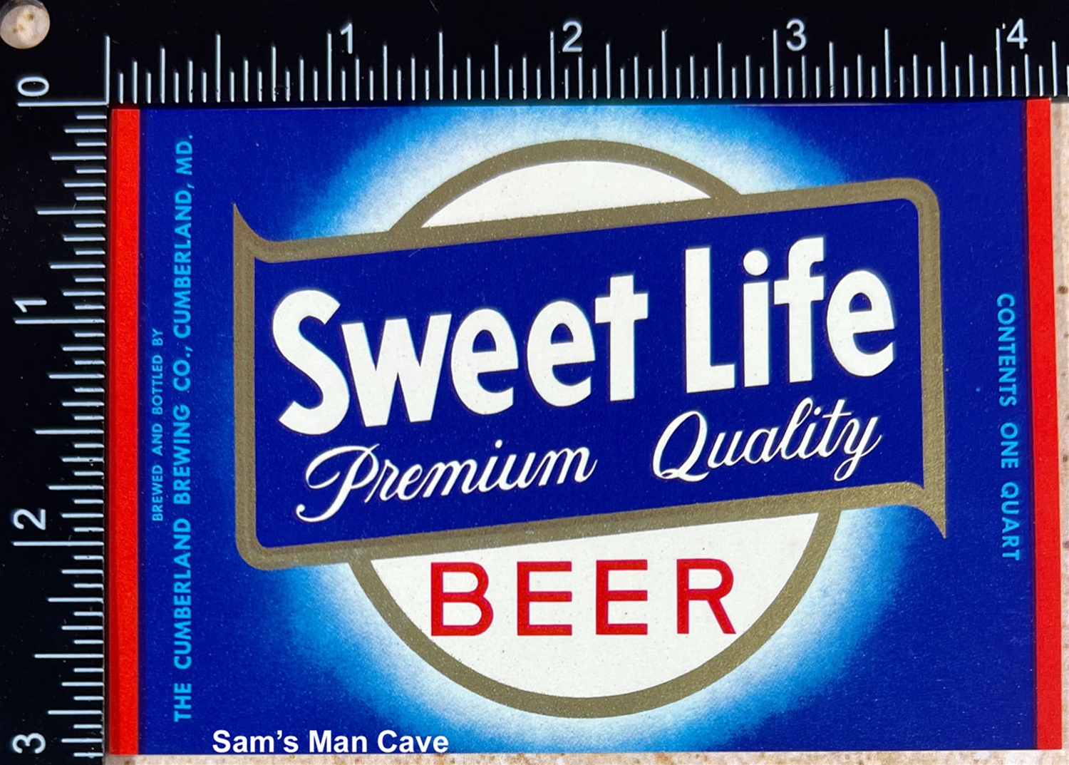 Sweet Life Premium Quality Beer Label