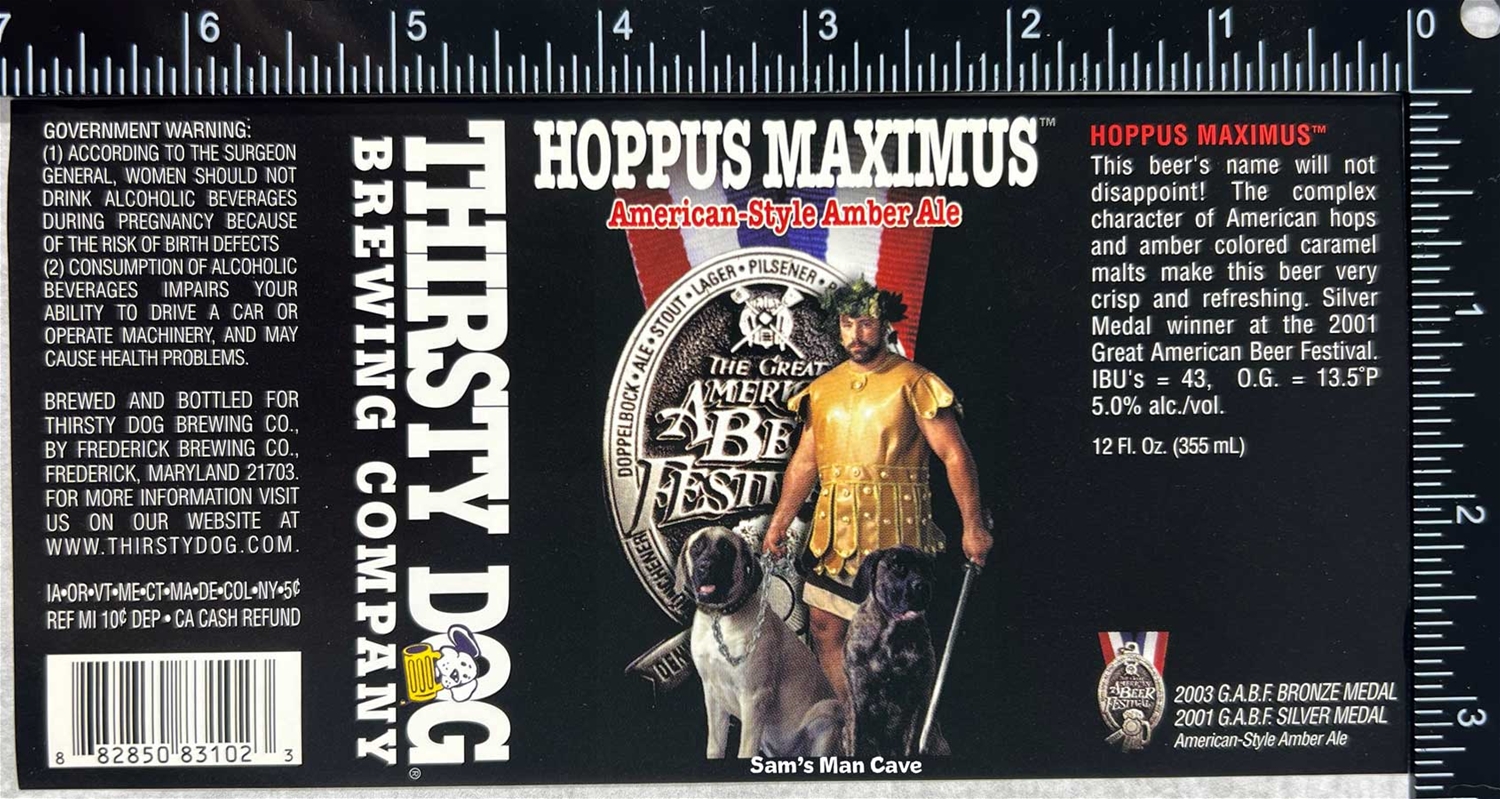 Thirsty Dog Hoppus Maximus Ale Label