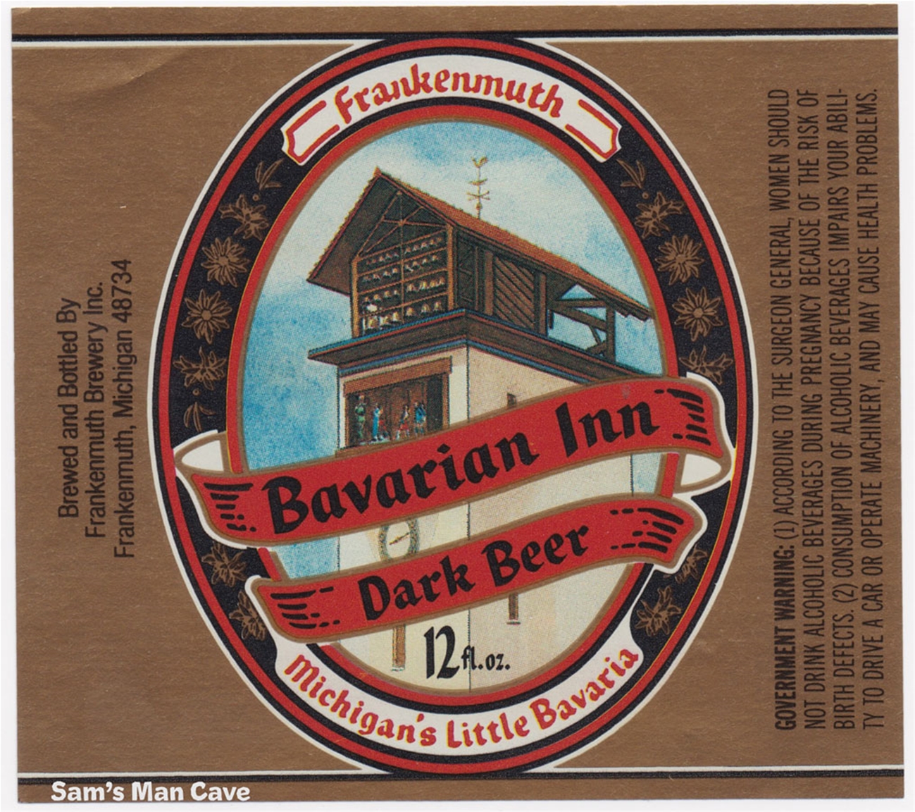 Frankenmuth Bavarian Inn Dark Beer Label
