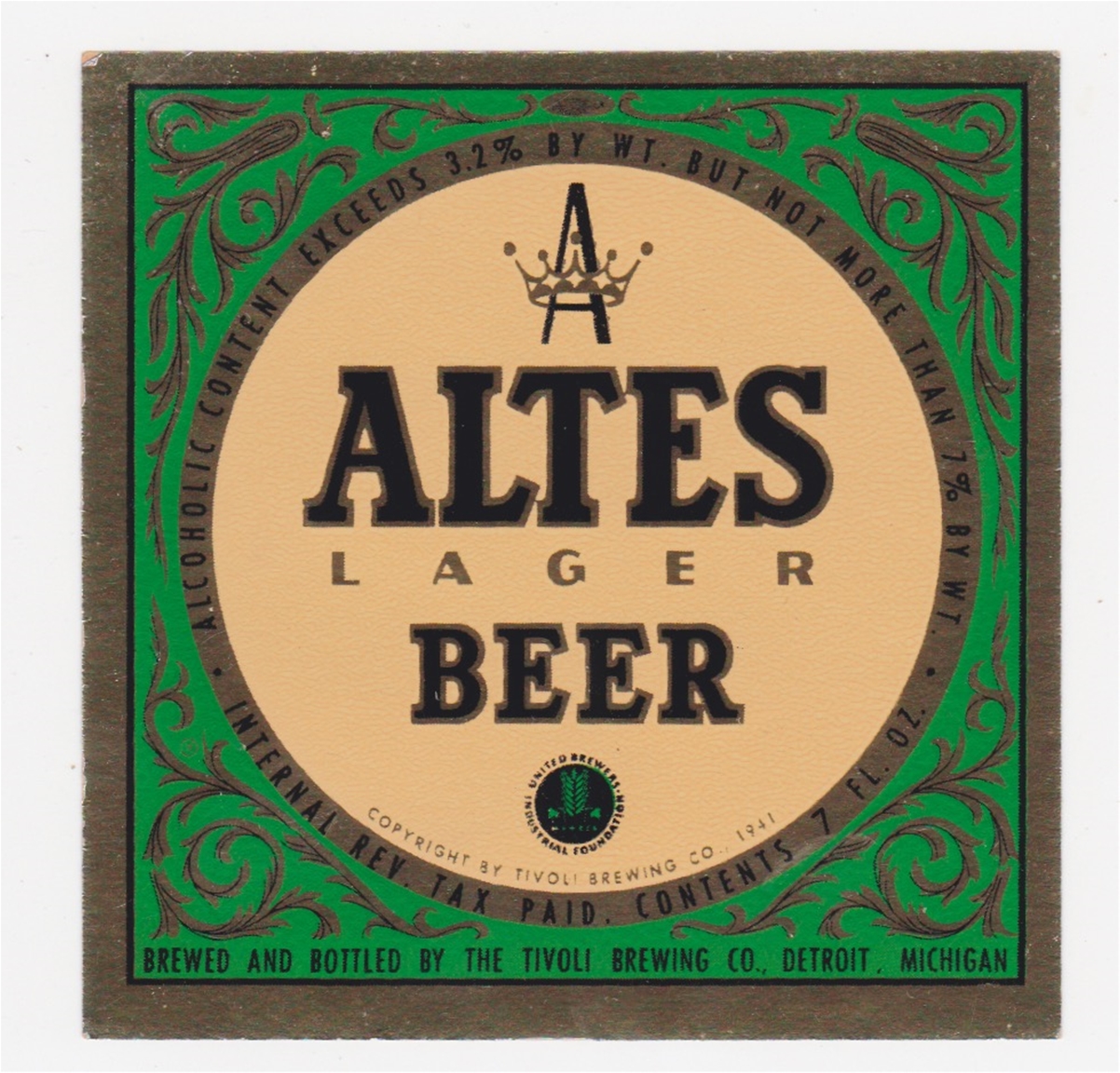 Altes Lager IRTP Beer Label