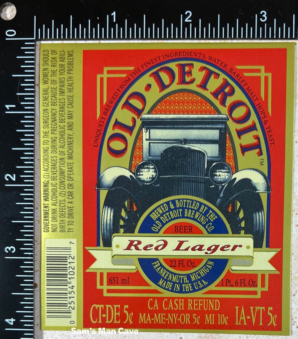 Old Detroit Red Lager Label