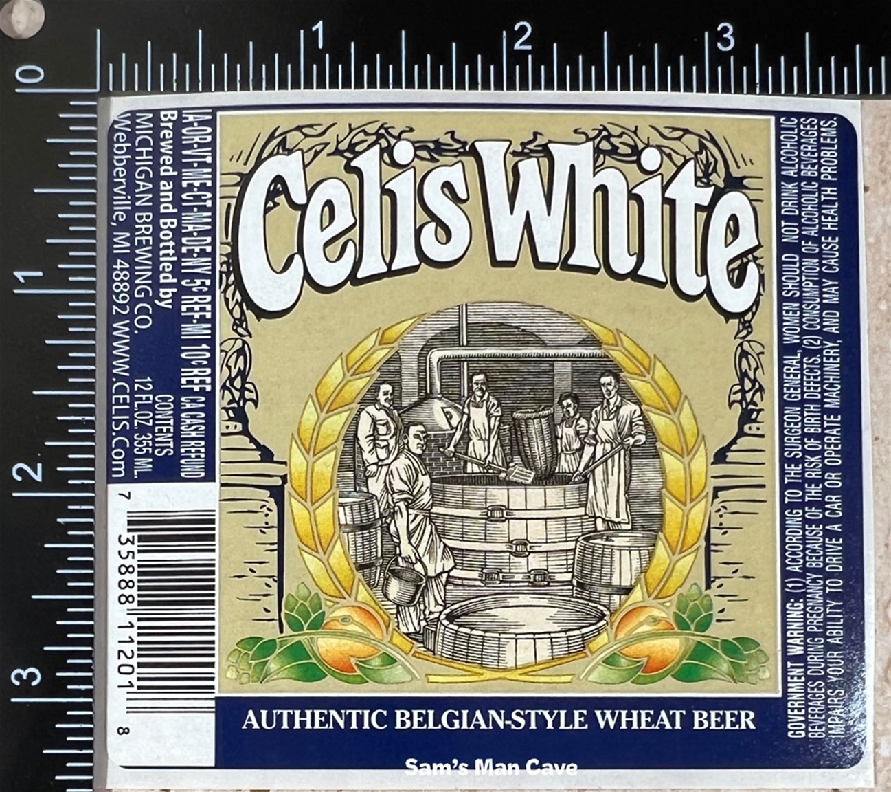 Celis White Sticker Beer Label