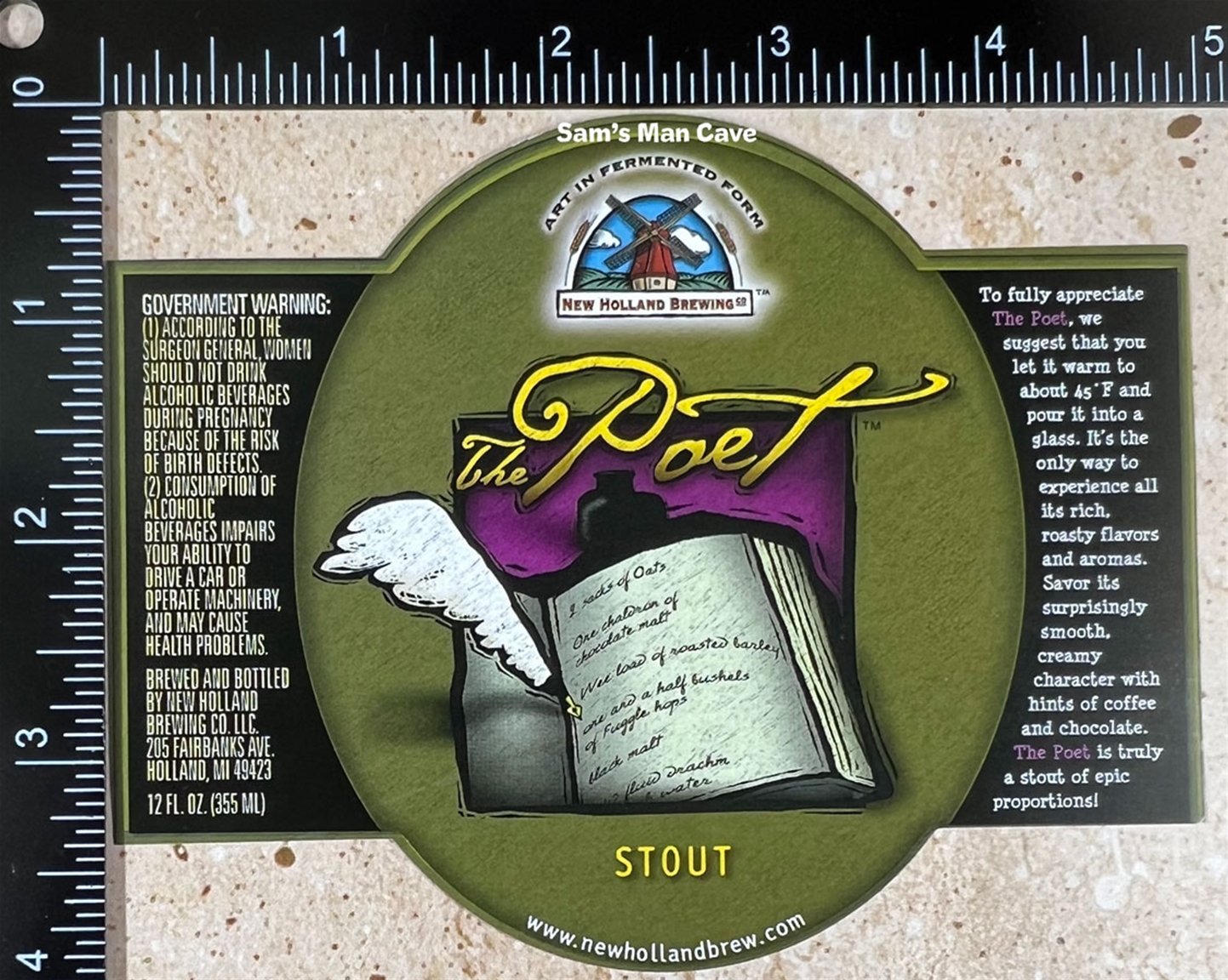 New Holland The Poet Stout Label