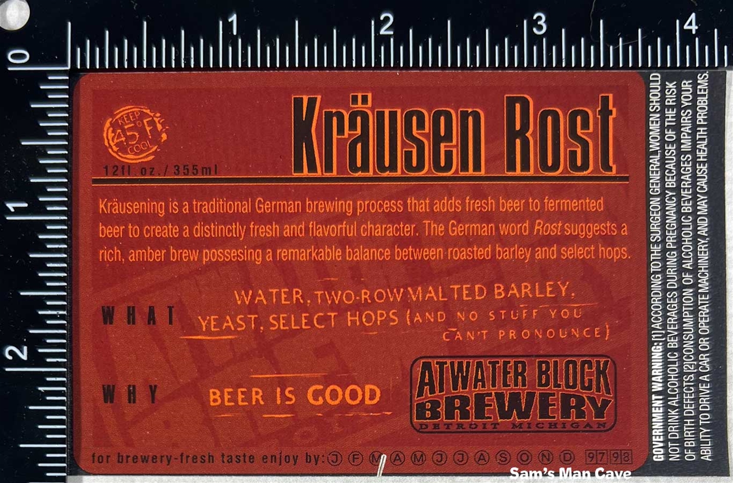 Atwater Krausen Rost Label