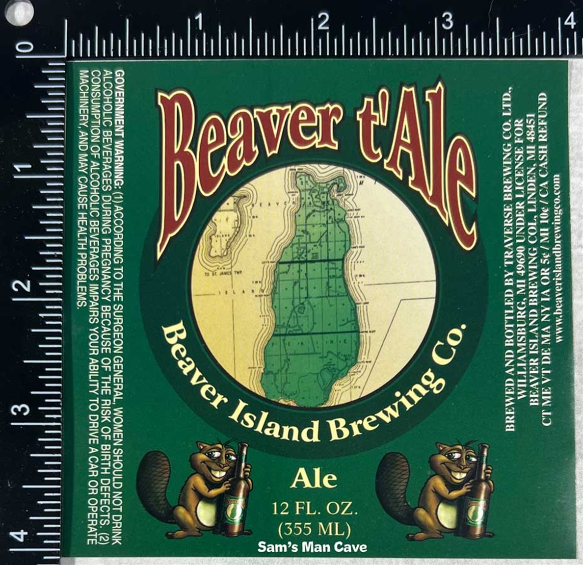 Beaver Island Beaver t'Ale Label