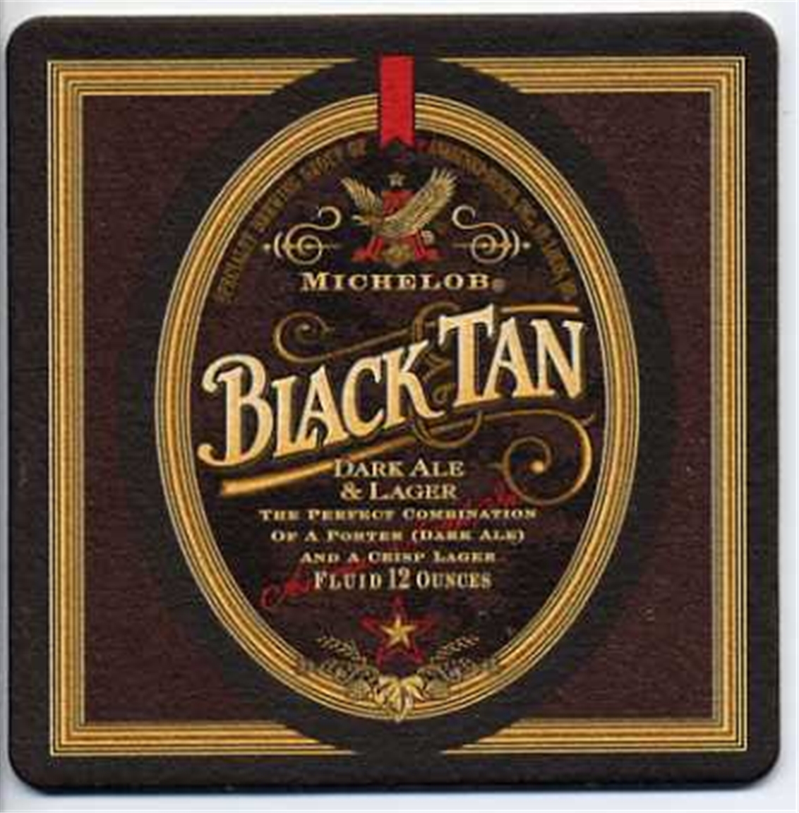 Michelob Black & Tan Beer Coaster