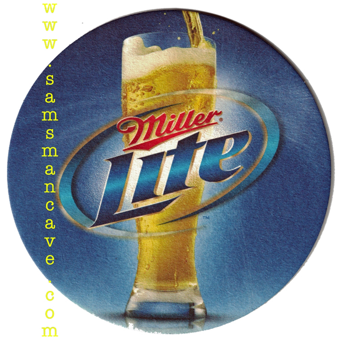 Miller Lite Pilsner Glass Beer Coaster