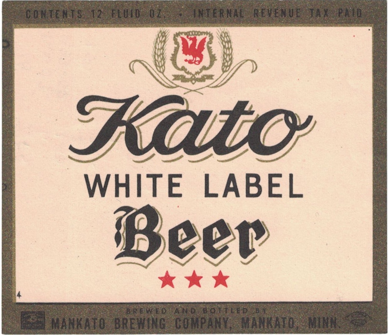 Kato White Label Beer IRTP Label