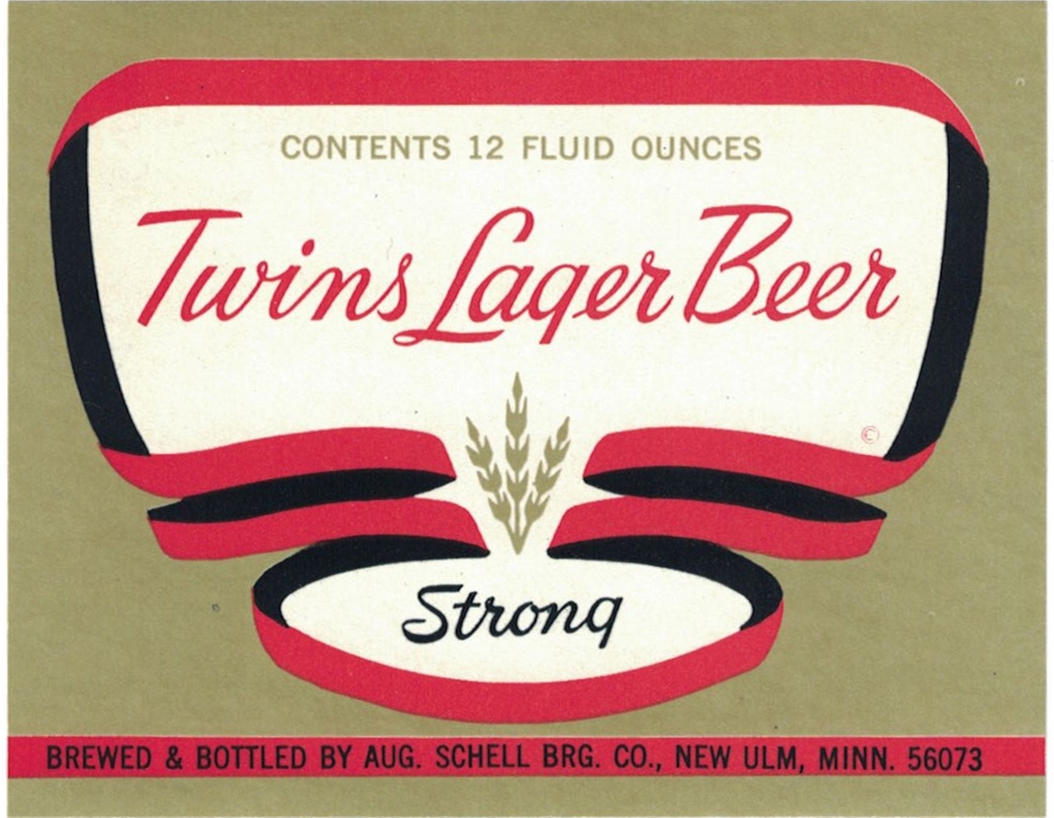Twins Lager Strong Beer Label