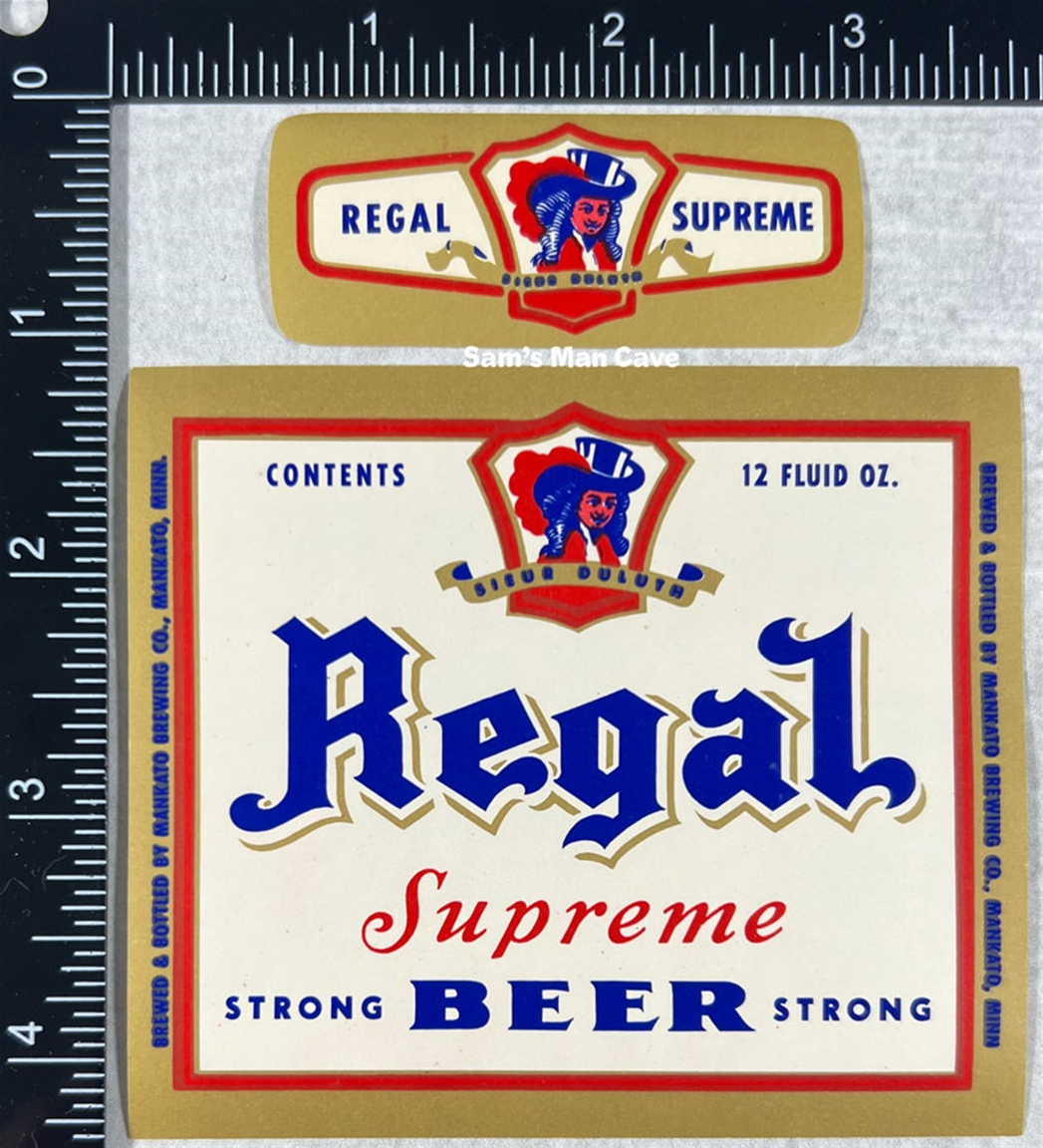 Regal Supreme Beer Label with neck