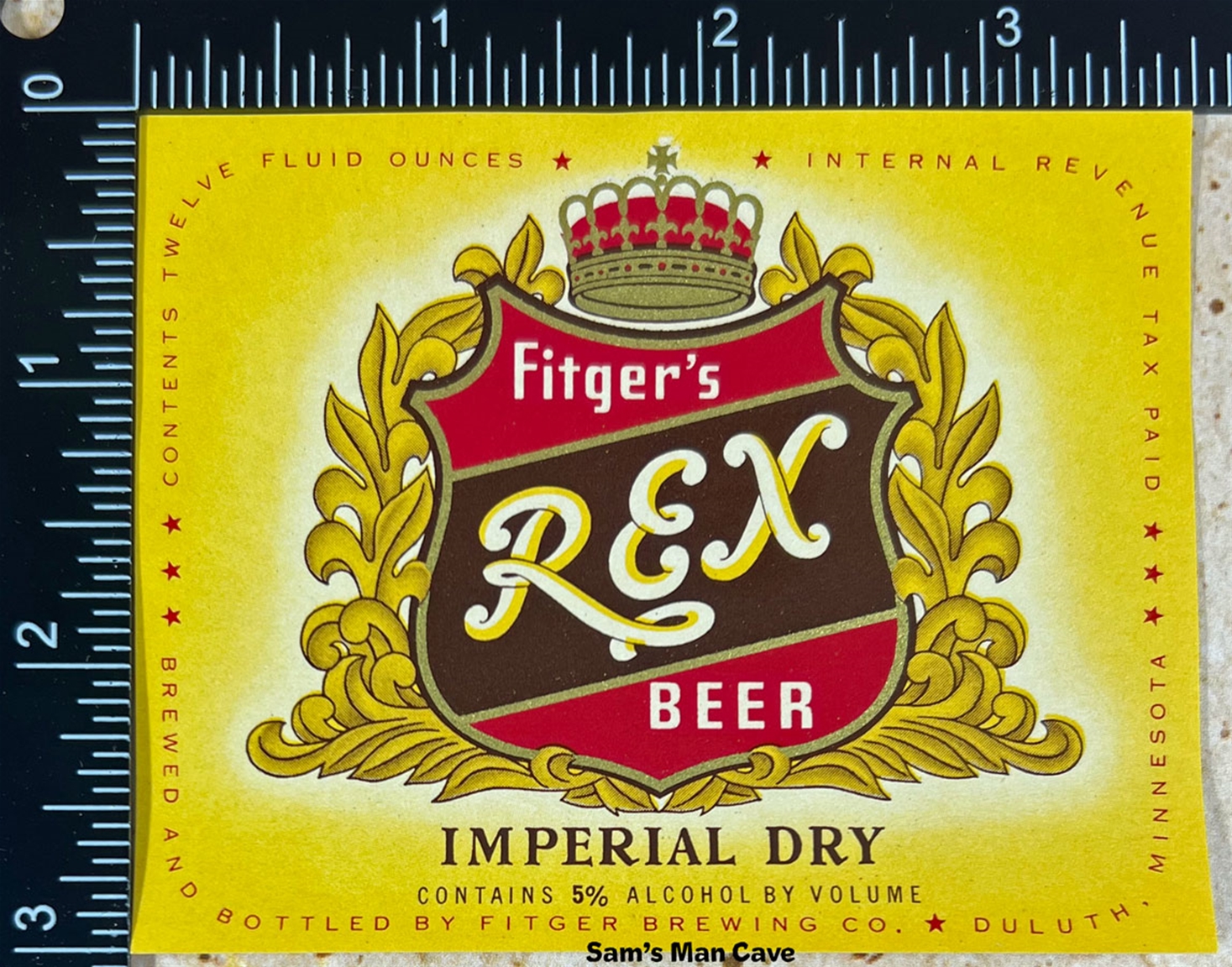 Fitger's Rex IRTP Beer Label