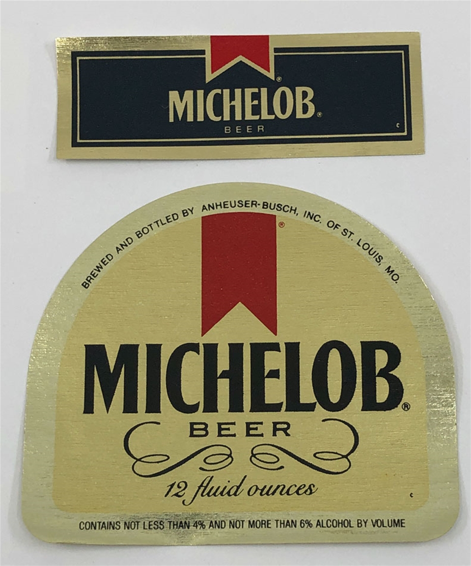 Michelob Beer Label with neck label