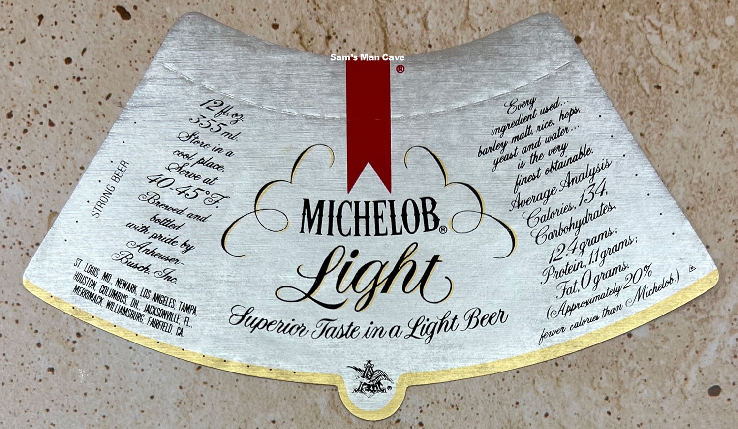 Michelob Light Beer Label