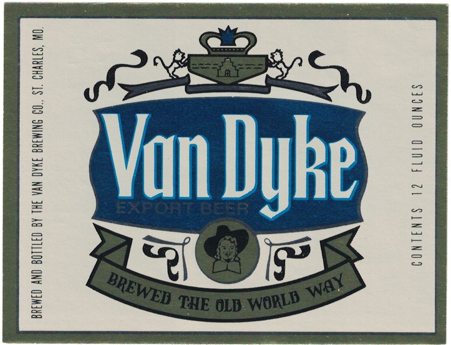 Van Dyke Export Beer Label