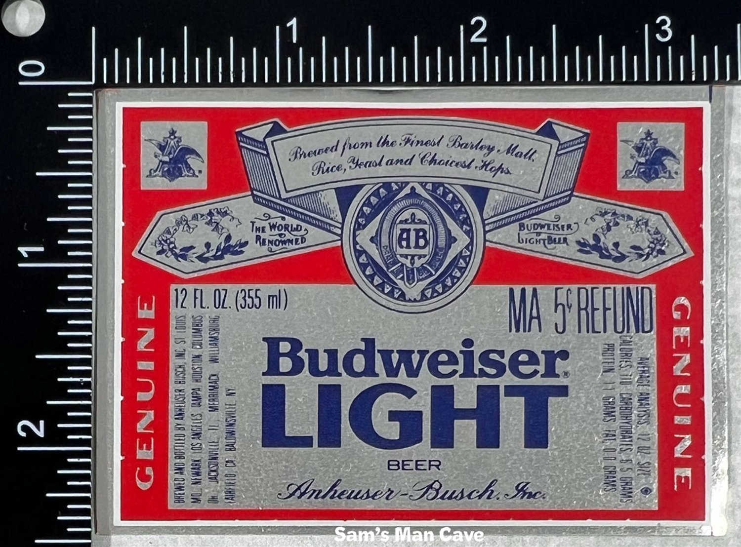 Budweiser Light Beer Label