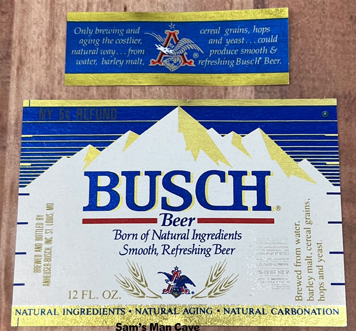 Busch NY Refund Beer Label