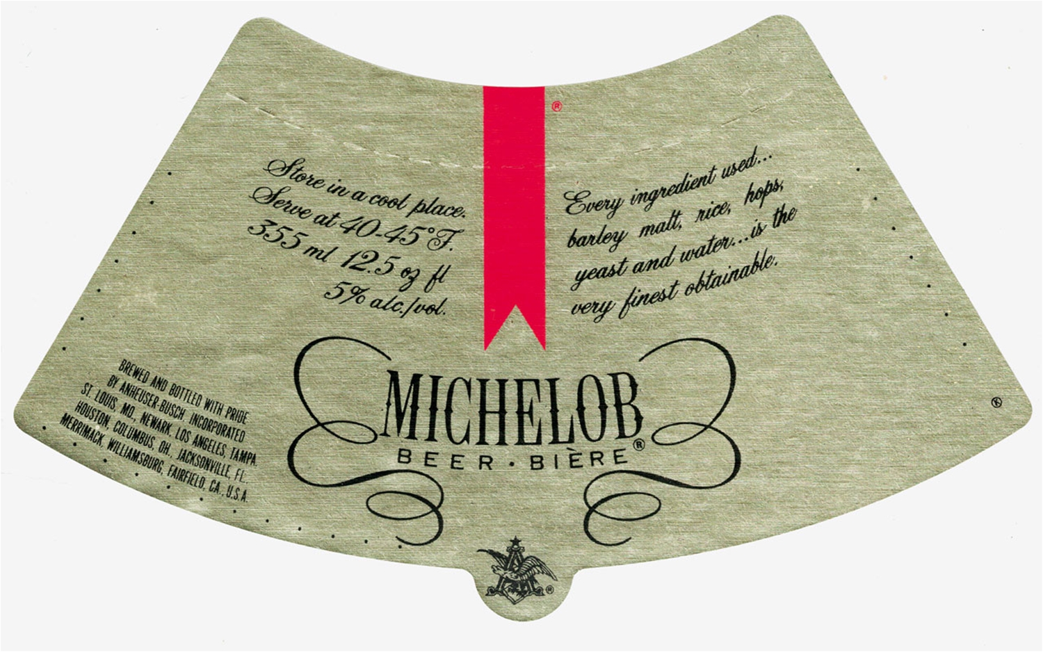 Michelob Beer Label 