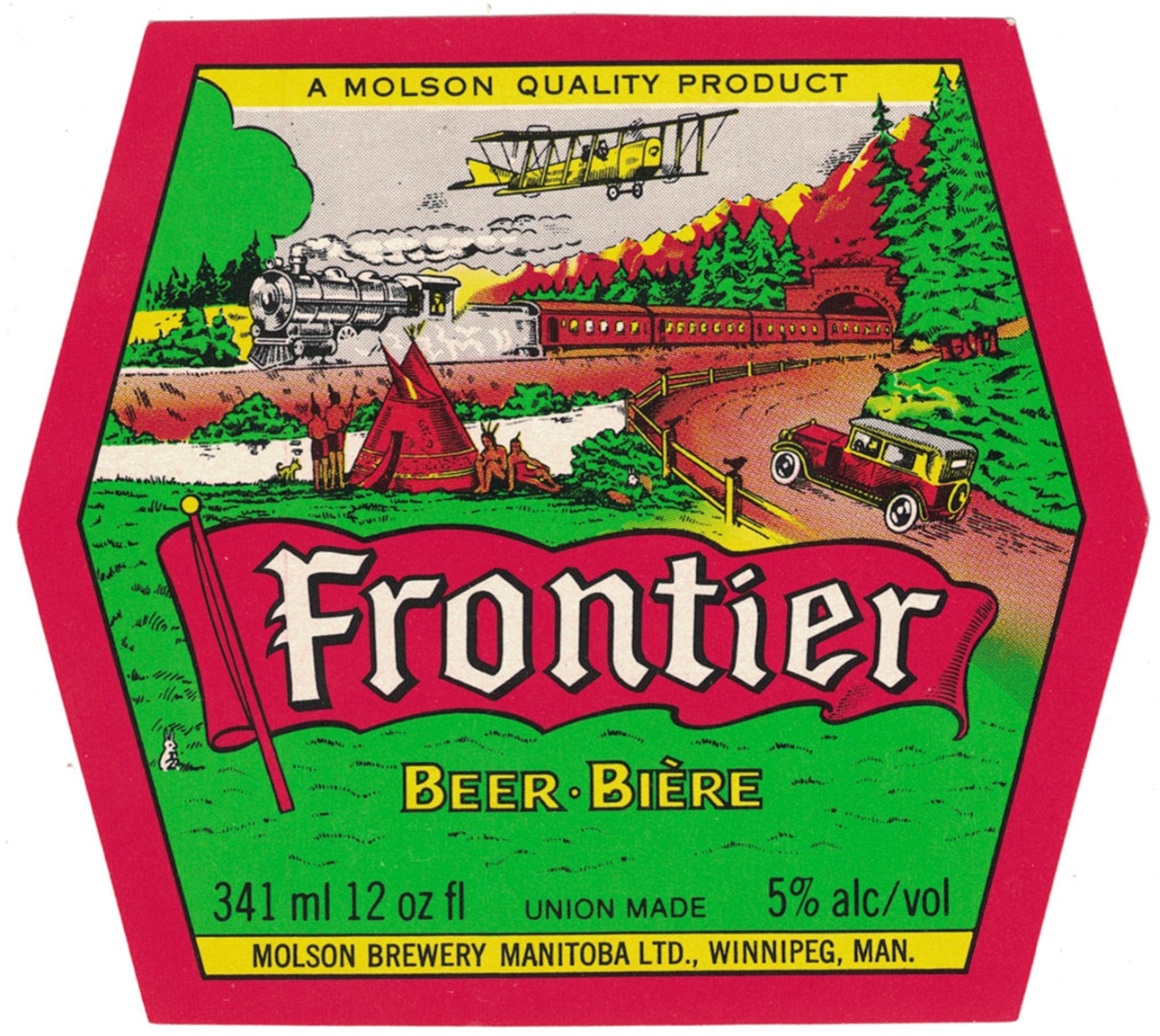 Frontier Beer Bière Label