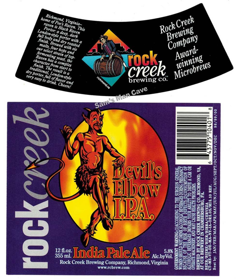 Devil's Elbow IPA Beer Label with neck