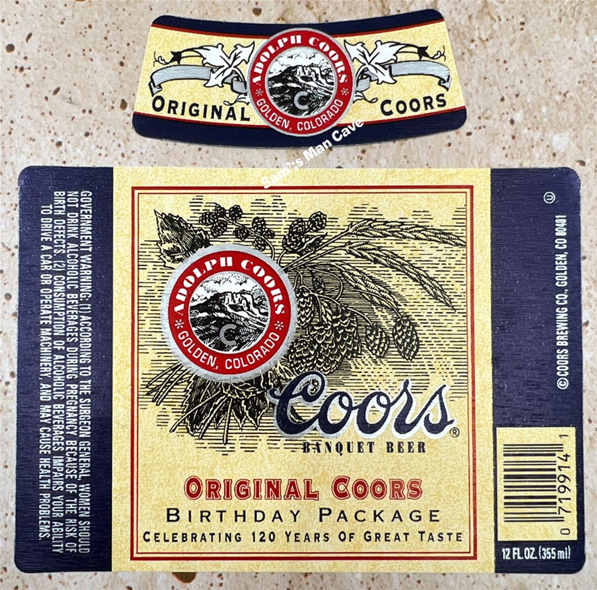 Coors Birthday Package Beer Label with neck