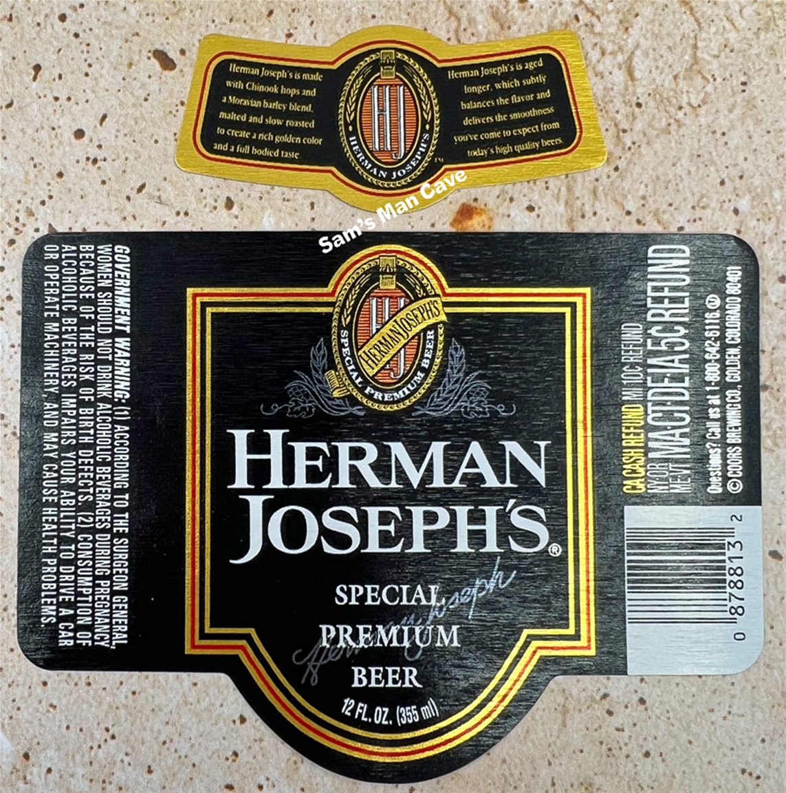 Herman Joseph's Beer Label with neck