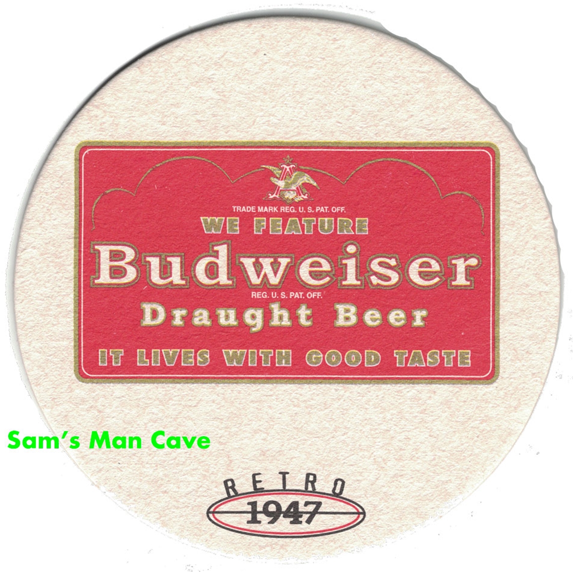 Budweiser 1947 Retro Logo Beer Coaster