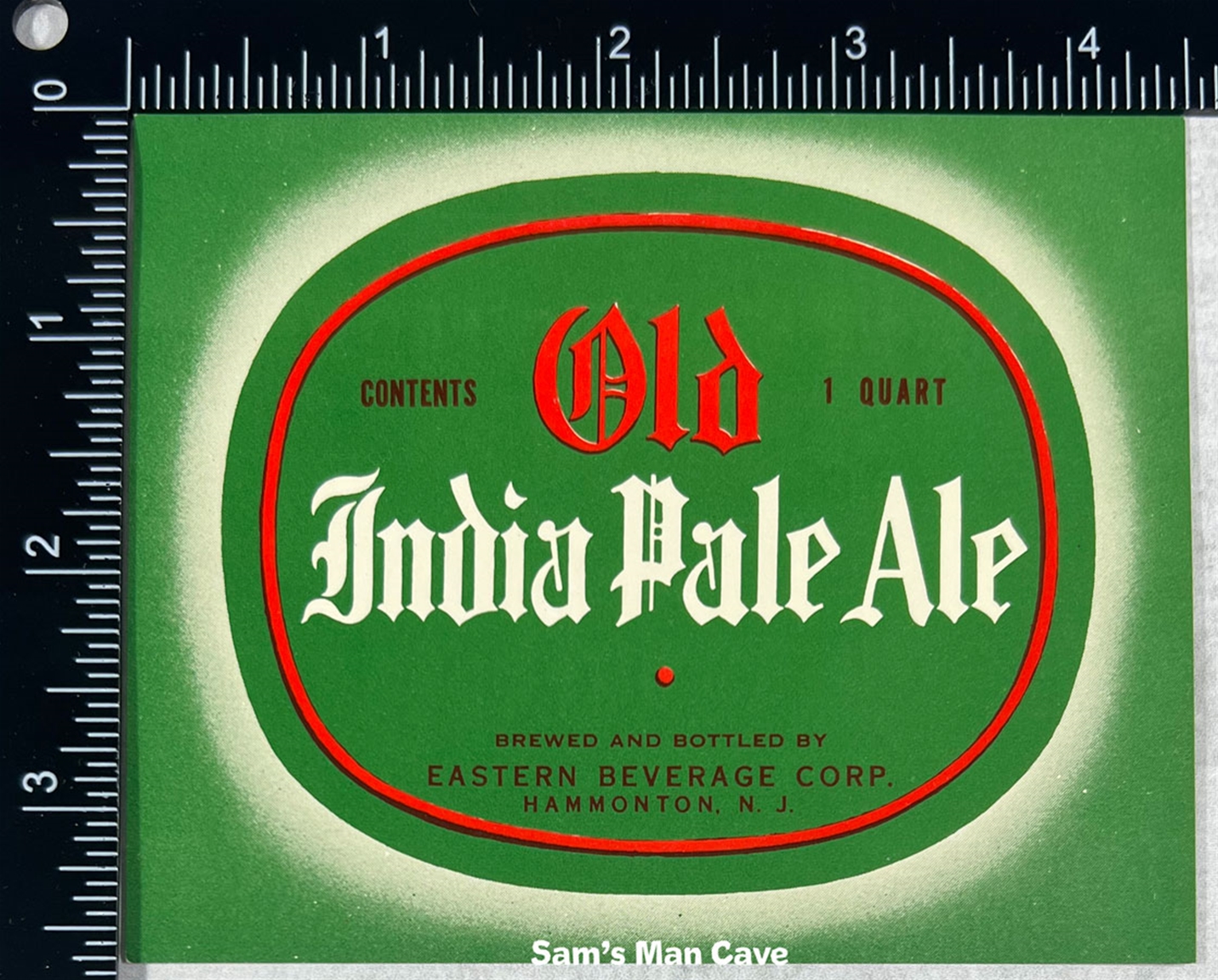 Old India Pale Ale Beer Label