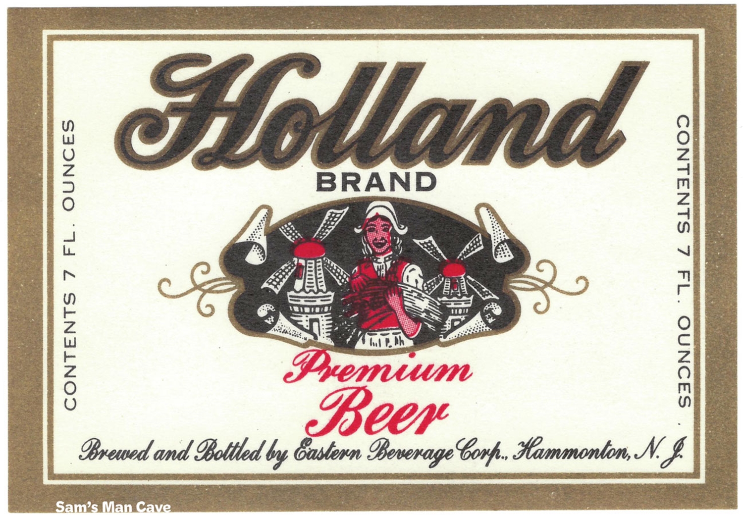 Holland Brand Premium Beer Label
