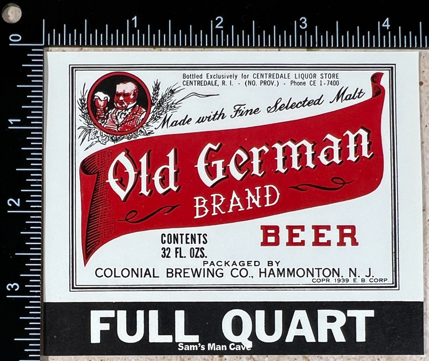 Old German Brand Ale Label