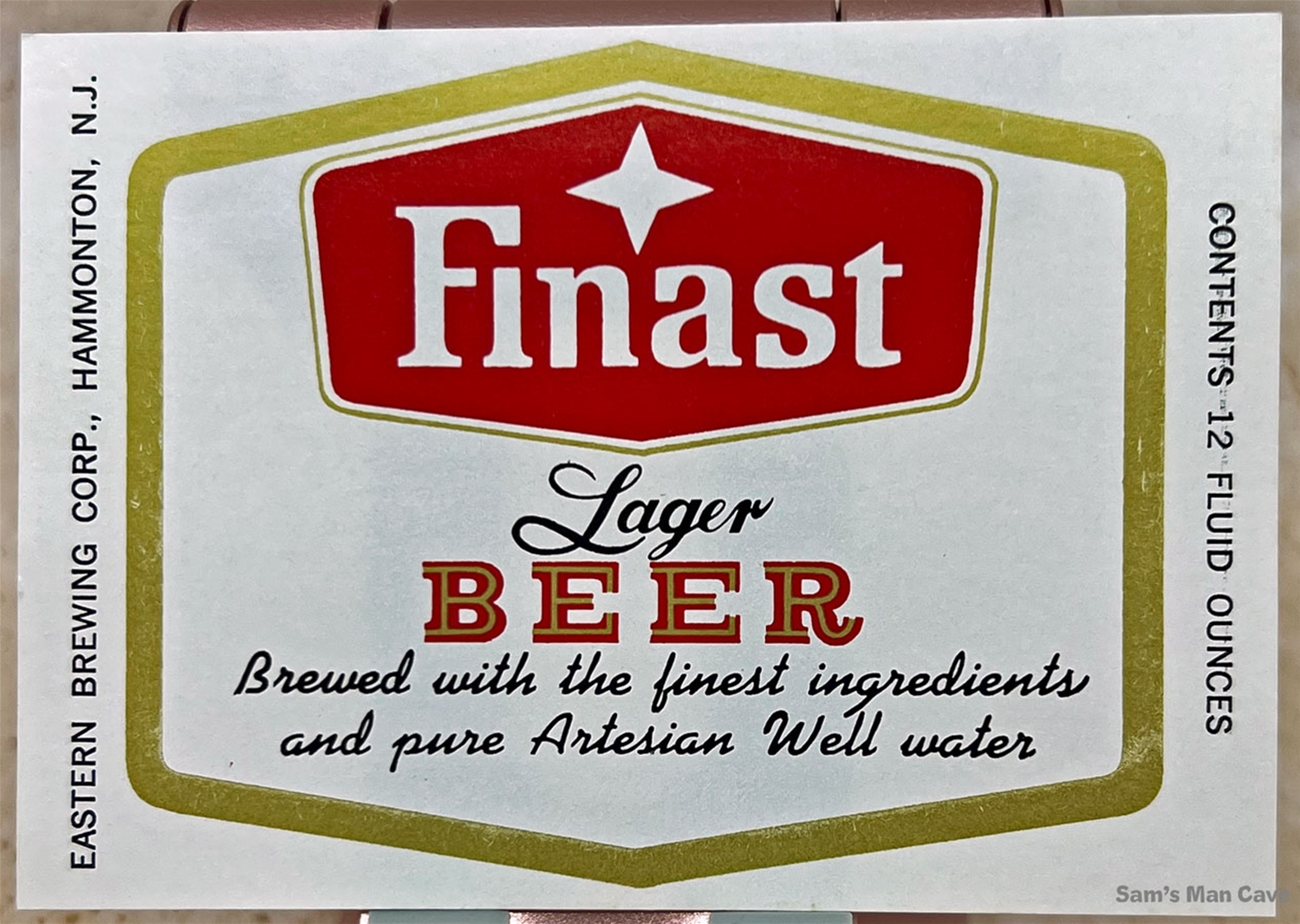 Finest Lager Beer Label