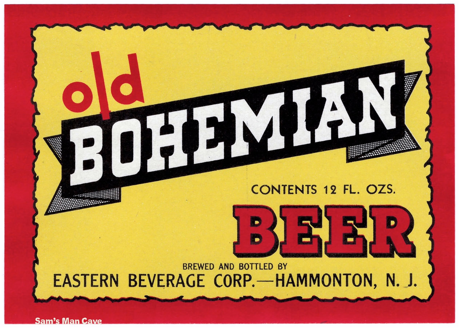 Old Bohemian Beer Label