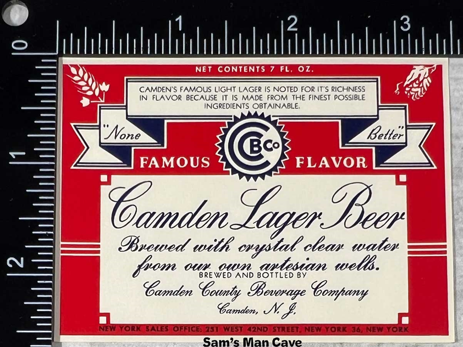 Camden Lager Beer Label