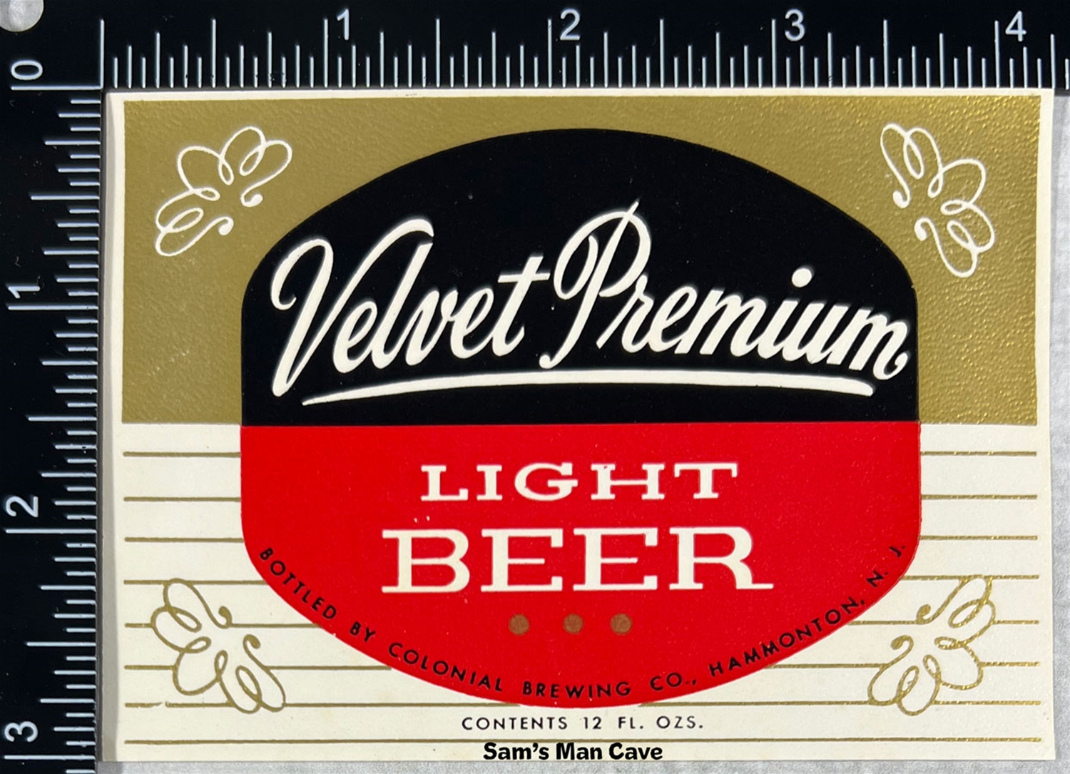 Velvet Premium Light Beer Label