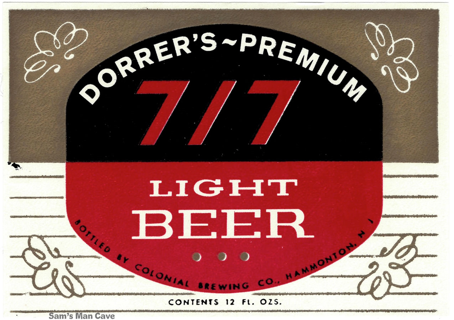 Dorrer's Premium 717 Light Beer Label