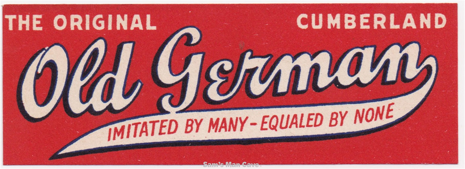 Old German Beer Neck Label