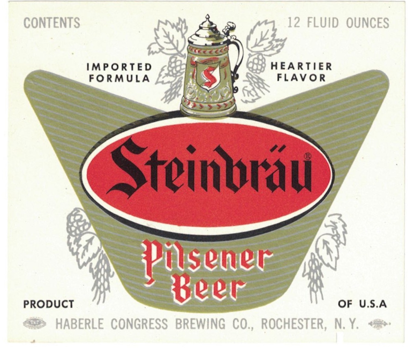 Steinbrau Pilsener Beer Label