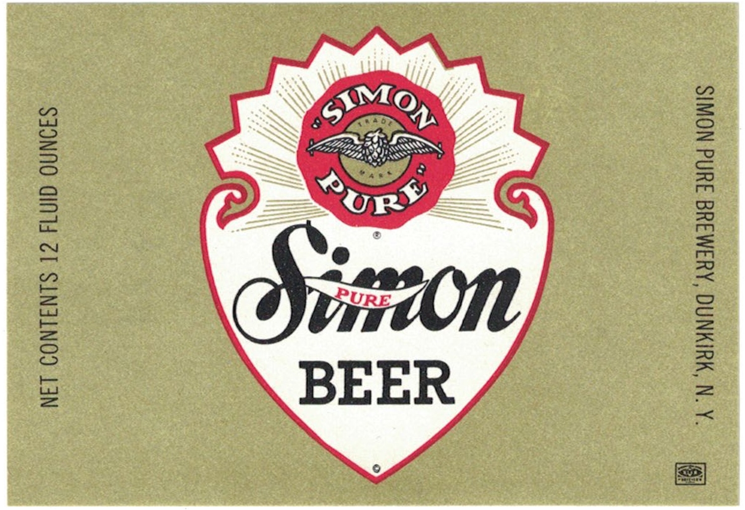 Simon Pure Beer Label