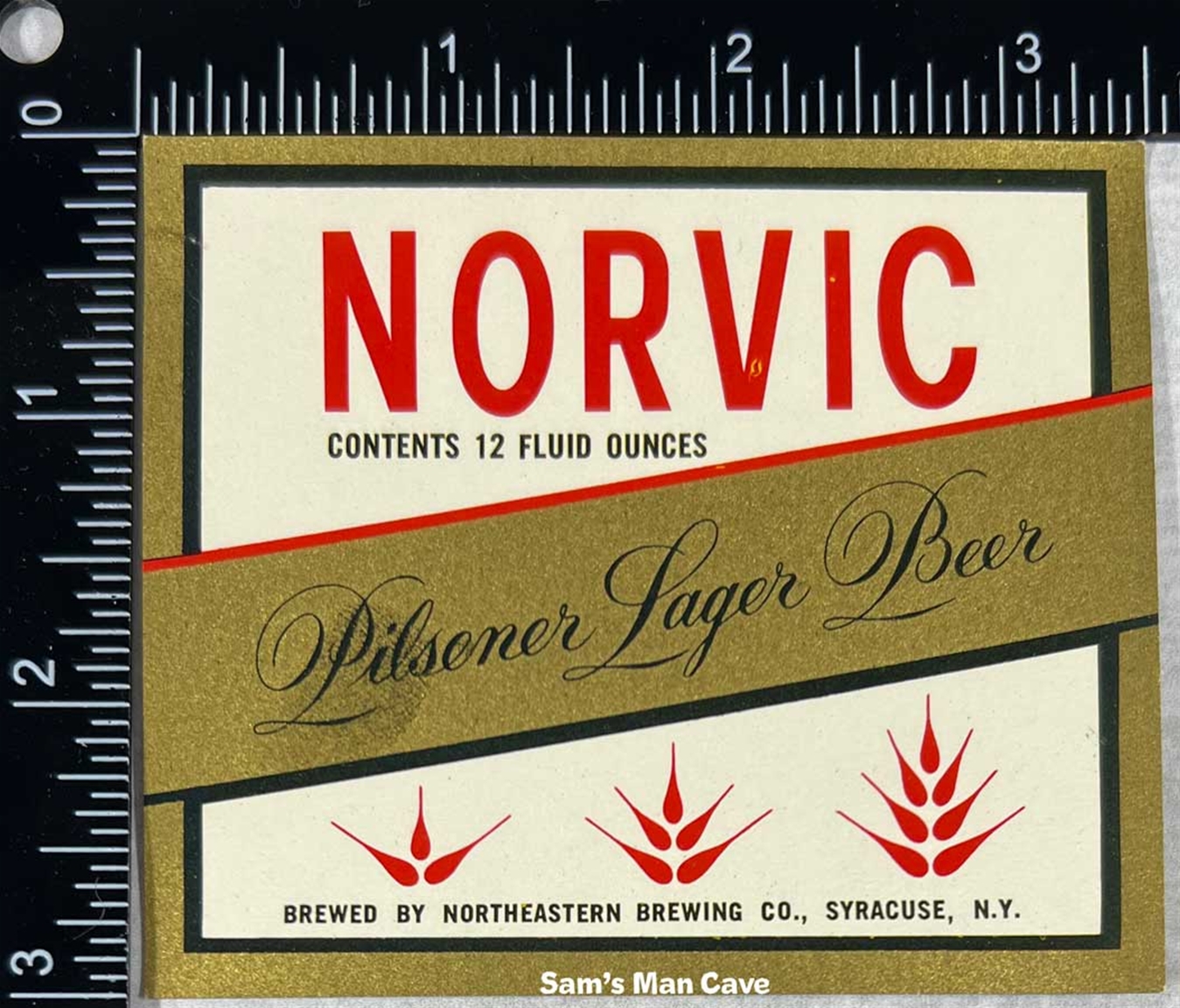 Norvic Pilsener Lager Beer Label