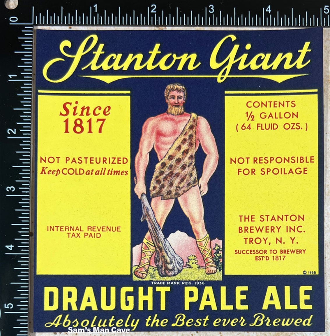 Stanton Giant Draught Pale Ale IRTP Label
